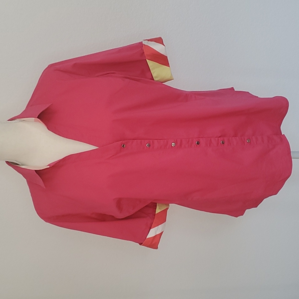NY&Co Pink Snap Button Shirt